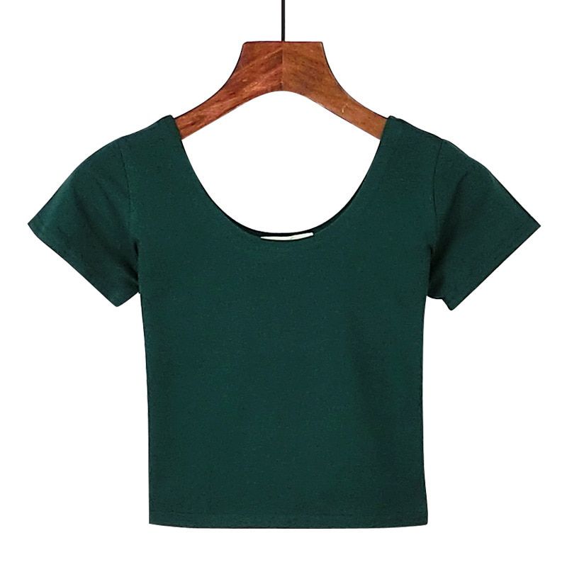 Harajuku  Crop Top Female T-Shirt Poleras Mujer Round Neck Short Sleeve Cotton Tops Short T-Shirt Femme Kawaii T Shirt Women