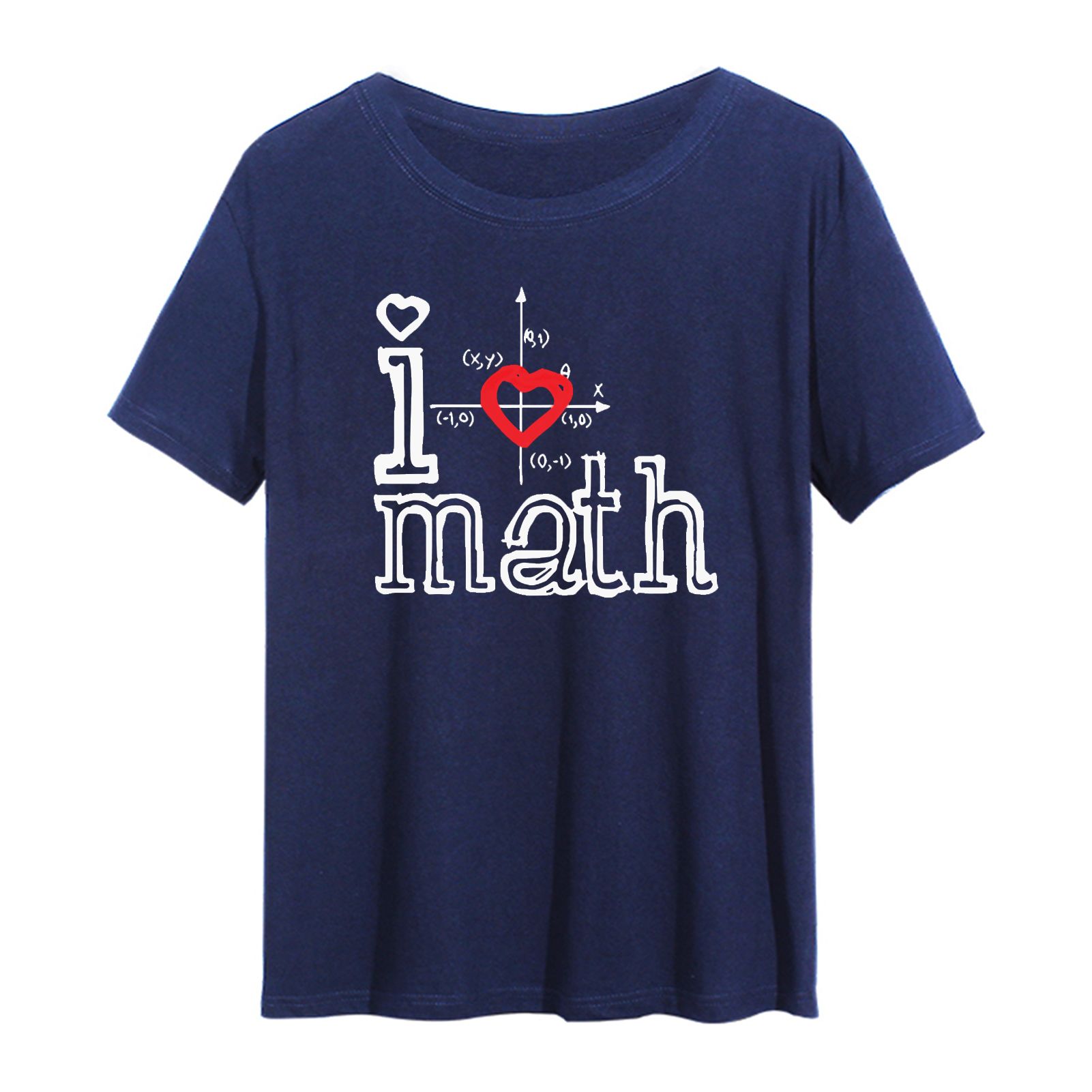 Women Pullover T-shirt Soft Wear Heart Word Pattern Women T-shirt Pullover