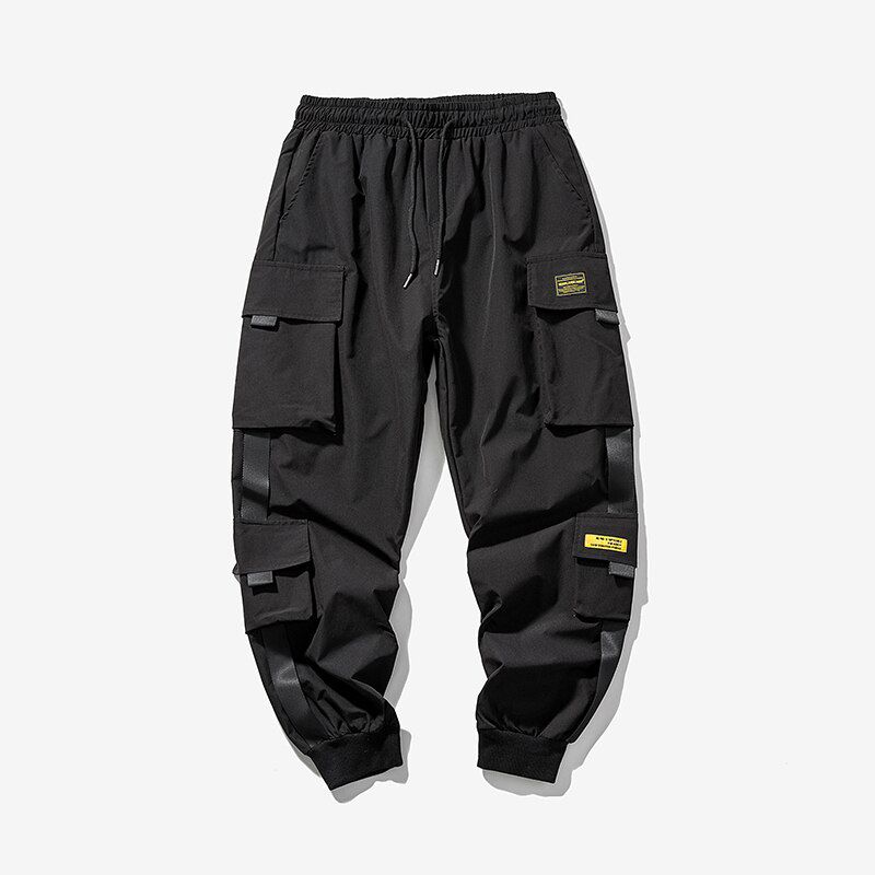 New Hop Joggers Cargo Pants Men Harem Pants Multi-Pocket Ribbons Man Sweatpants Streetwear Casual Mens Pants S-5XL