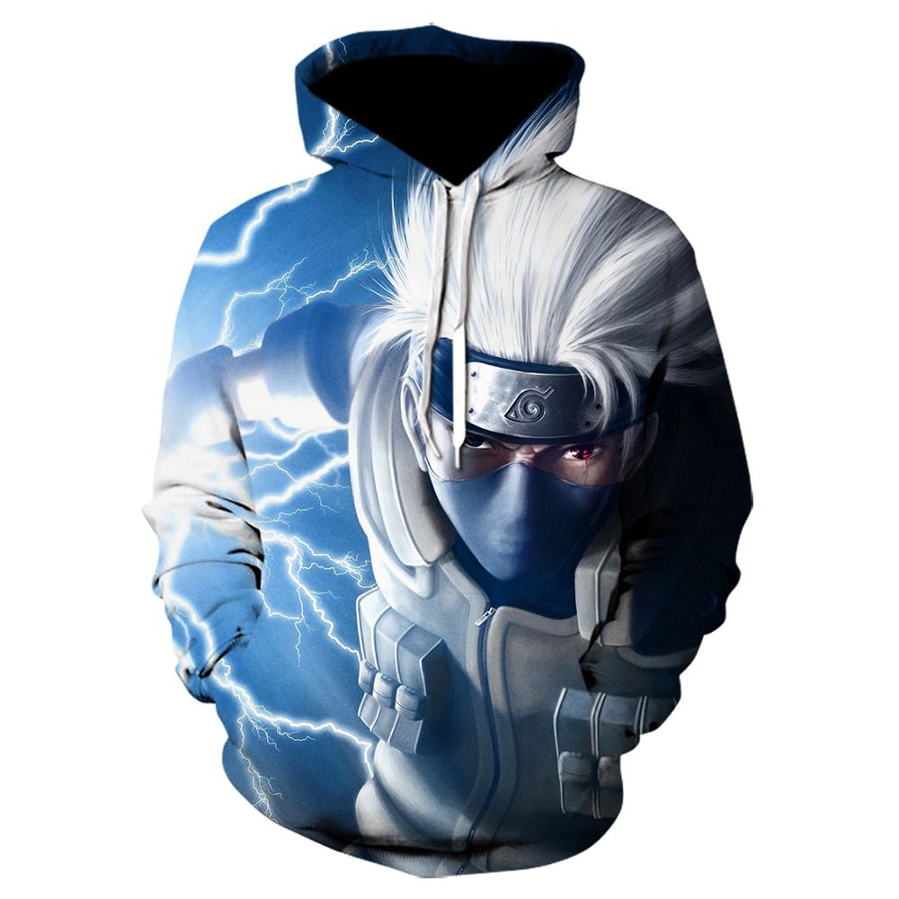 Autumn Japanese Anime Kakashi Men's Hoodie 3D Printing Pullover Sweatshirt  Hop Long Sleeve Fashion Top