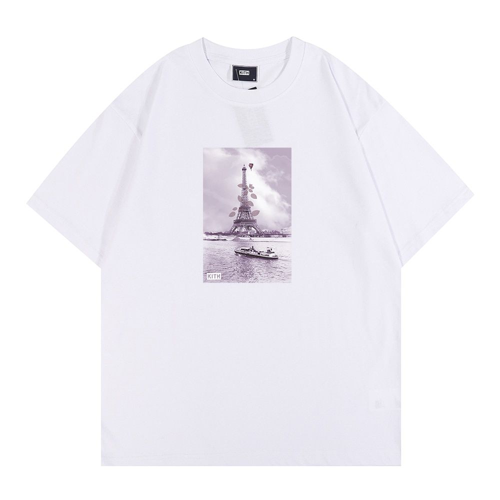KITH Brand Clothing BOX LOGO T-shirts Men Women Fashion Top Quality Heavy Fabric Hop Casual Loose Tops Tees