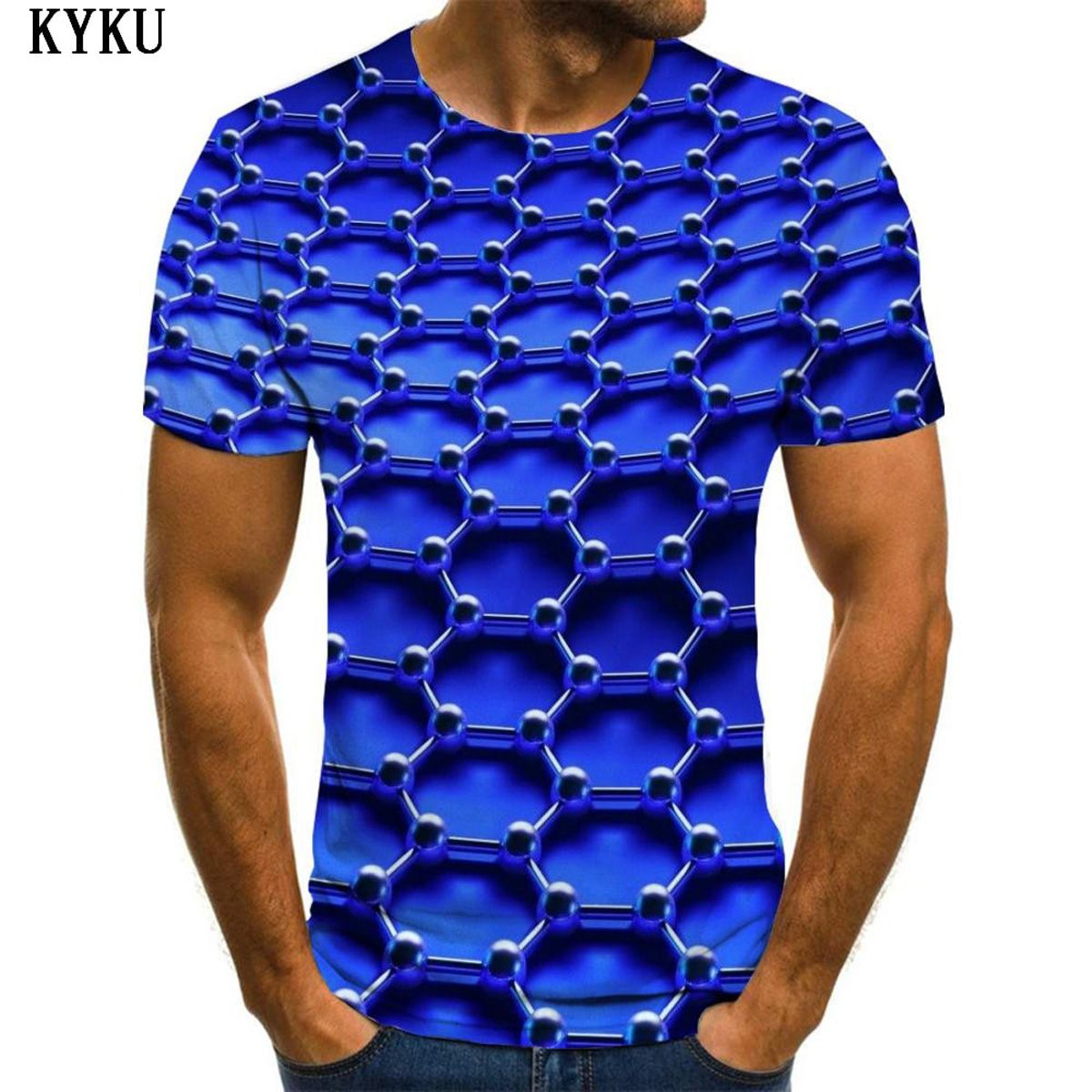 KYKU Brand Muscle T shirt Men Abdominal Muscles Funny T shirts Black T-shirts 3d Mens Clothing PuRock Fashion Slim Tops