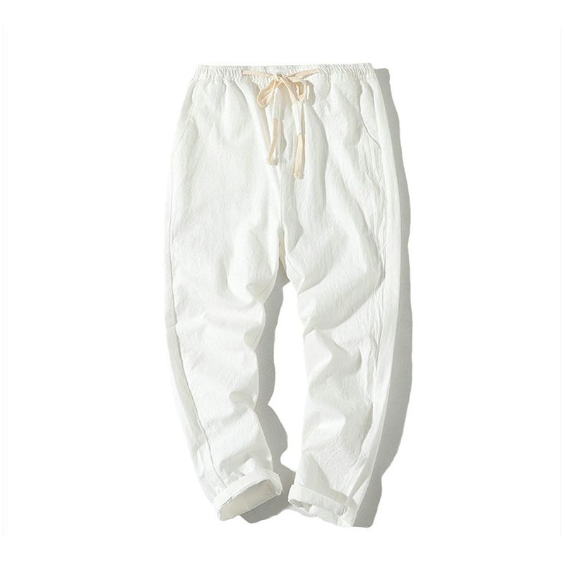 Cotton Joggers Men Solid Men's Harem Pants Summer Fitness Casual Ankle-Length Mens Trousers Streetwear Slim Male Pants