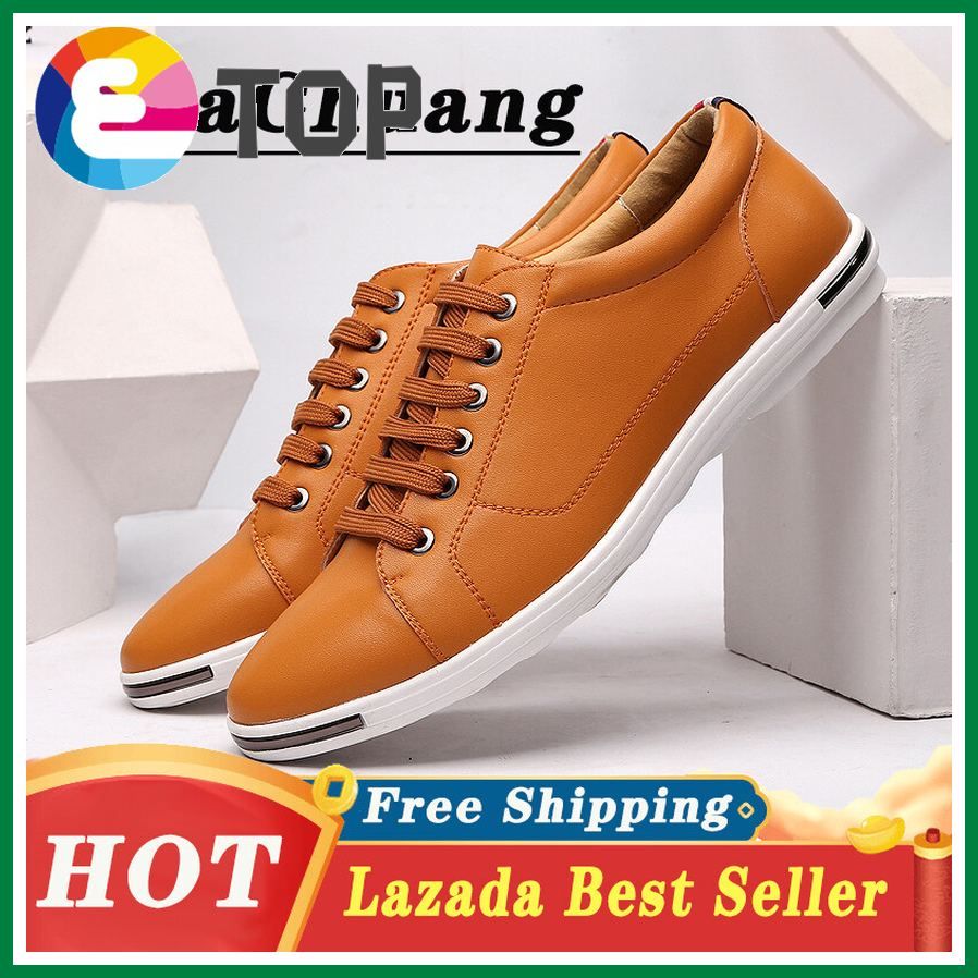 NEW Men Leather Shoes Flat Low Heel Business Oxford Shoes Casual Leather Shoes for Men Size 38-48