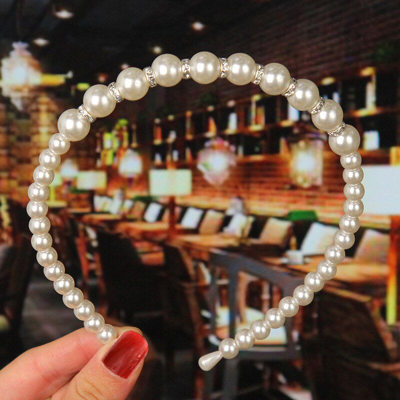 New Women Elegant Full Pearls Hairbands Sweet Headband Hair Bundle Lady Hair Hoops Fashion Headband hair Accessories