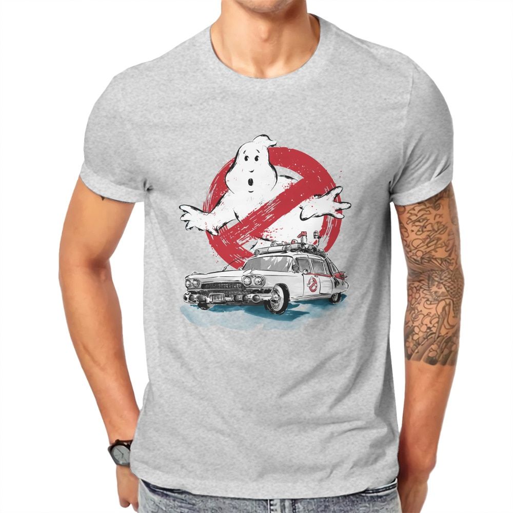 Ecto Sumi-e TShirt For Male Ghosters 1984 Film Clothing Novelty T Shirt Soft Print Loose