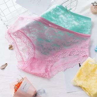 Women China Panty Lace Seamless transparent Girls mesh low waist sexy hot female triangle Ladies underwear