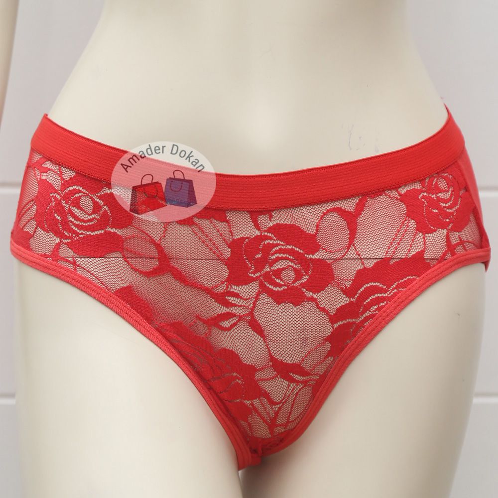 Soft and Comfortable Lace Panty For Women (Random Color)