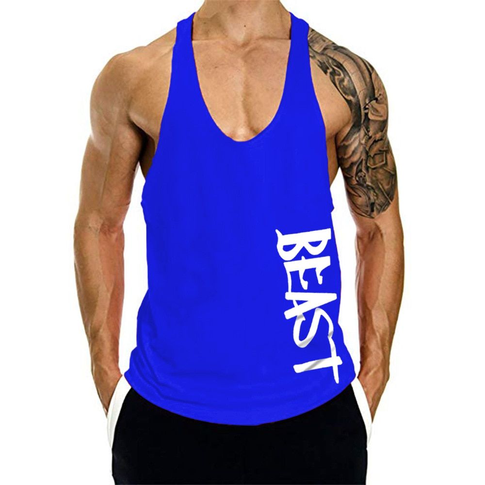 Gym Cotton Gyms TaTops Men Sleeveless Tanktops For Boys Bodybuilding Clothing Undershirt Fitness Stringer Vest