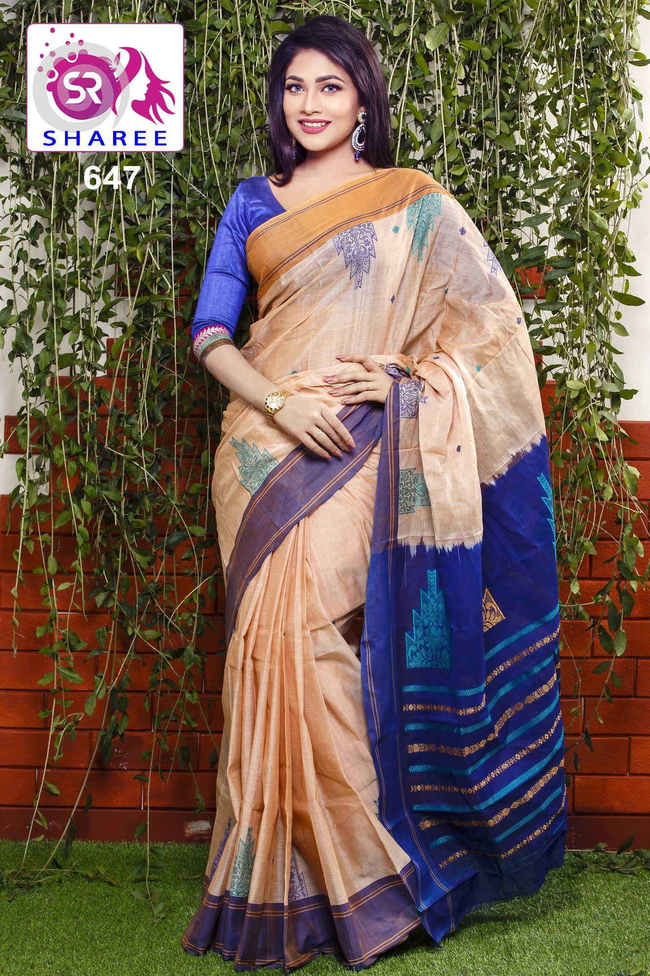 Eye catching design with luxurious collection Multi Colour Mercerized cotton Saree for Women