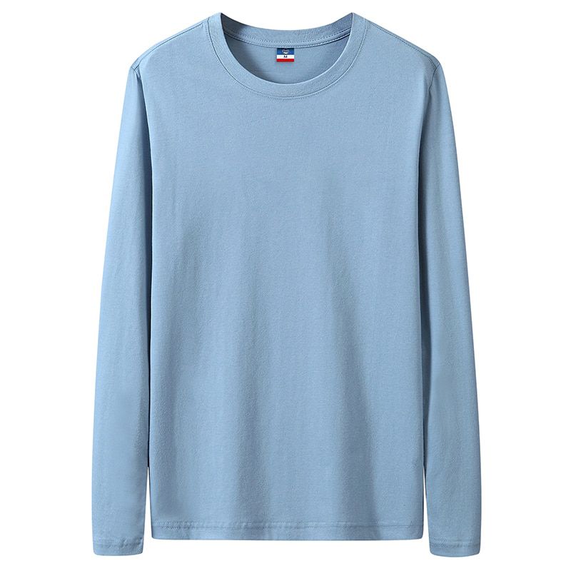 Free ST-Shirts Men Women Cotton Plain Tees Long Sleeve Solid Basic Tshirts Male Female Slim Fit Tee Shirt Boy Girl Plus Size
