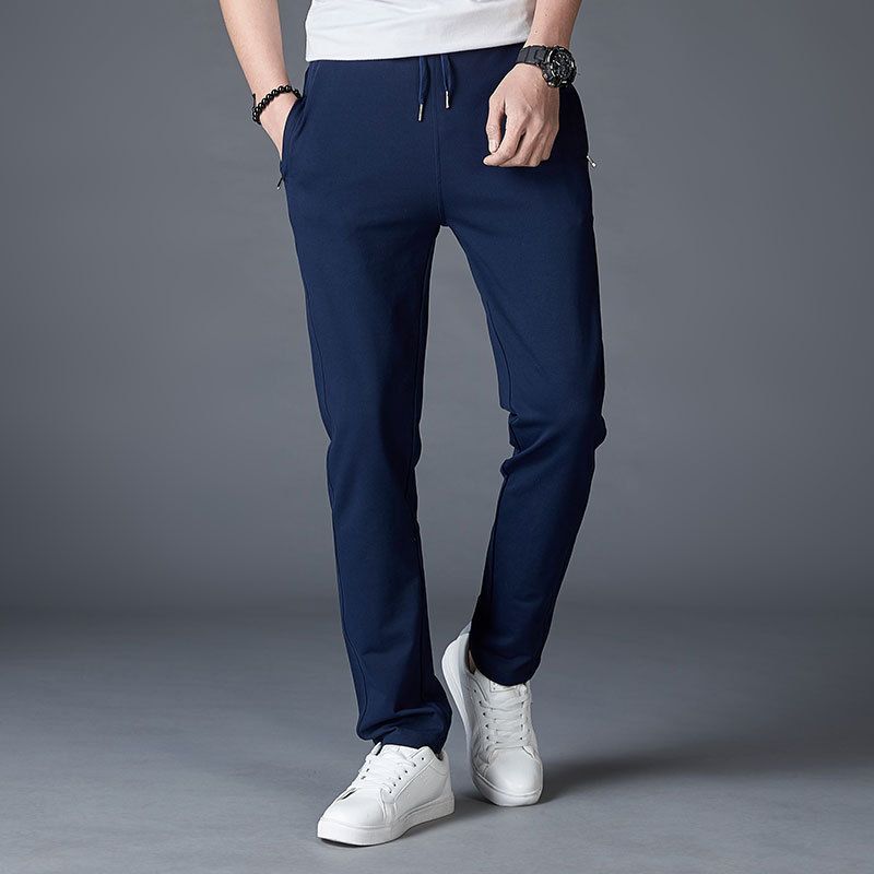 navi blue Cotton Slim Fit trouser for men - Sekh Sadi
