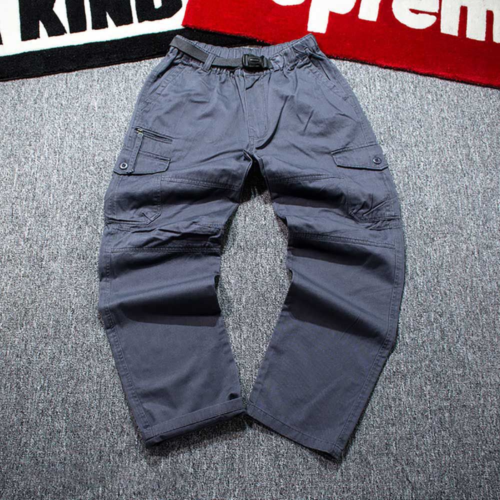Trendy  Cargo Pants Men Casual Cotton Straight Loose Baggy Trousers   Style  Plus Size Clothing