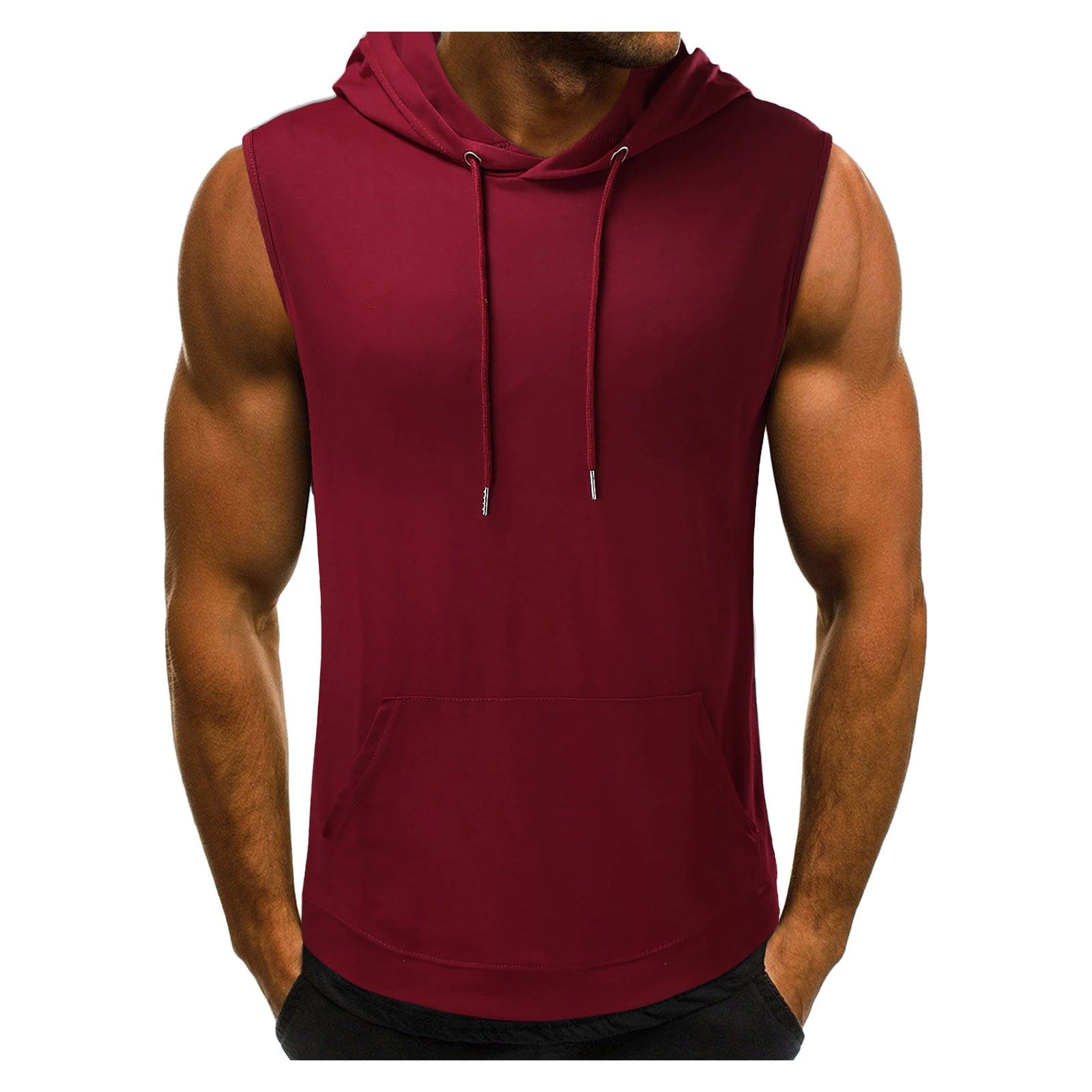 Gyms Clothing Mens Bodybuilding Hooded TaTop Sleeveless Vest Sweatshirt Fitness Workout Srtswear Summer Tops Male 3