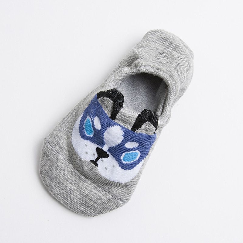 SP&CITY Women Cute Dog Animal Socks Slippers Fashion Summer Cotton Boat Socks Female Soft Breathable Rabbit Thin Low Socks