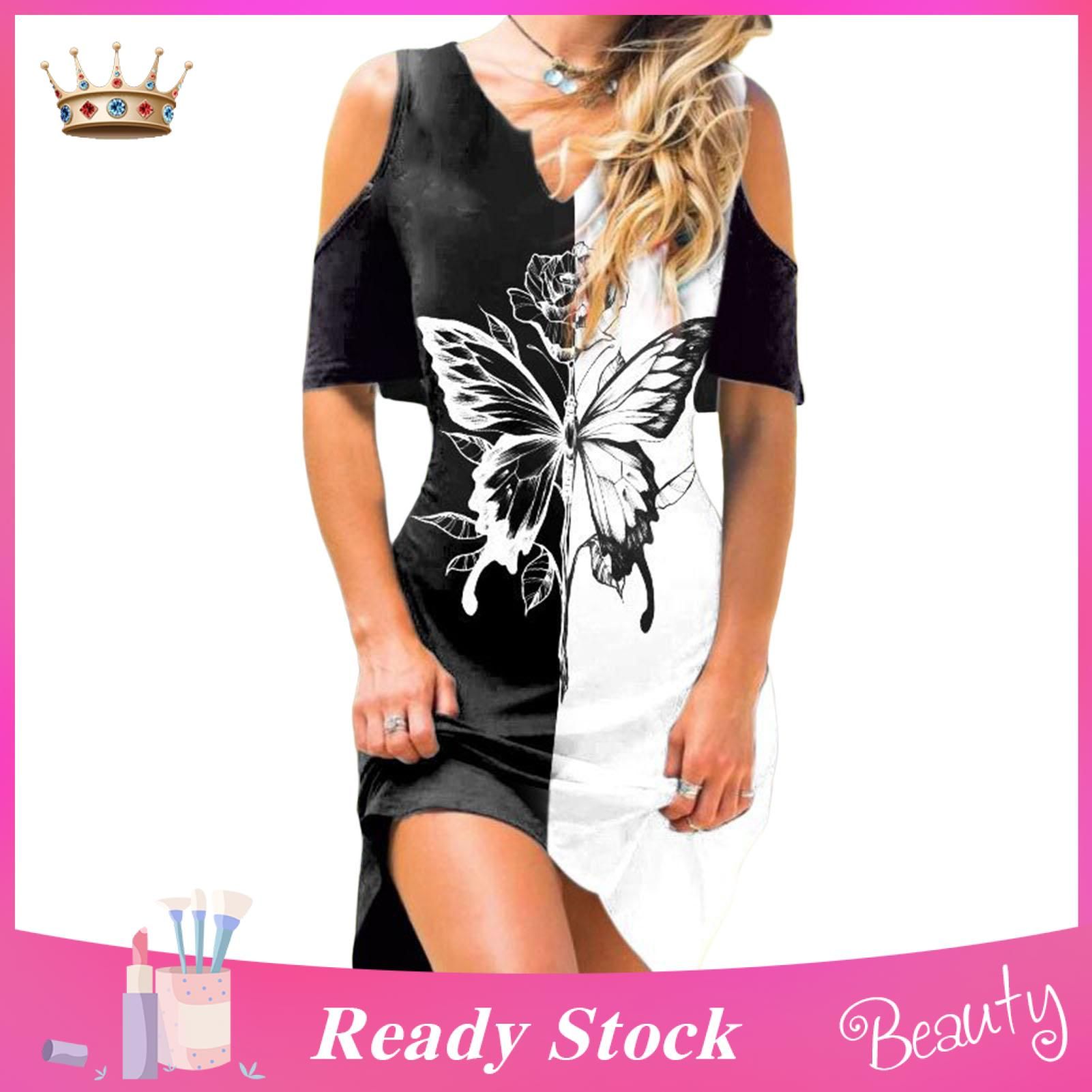 Summer Dress V Neck Off Shoulder Summer Dress