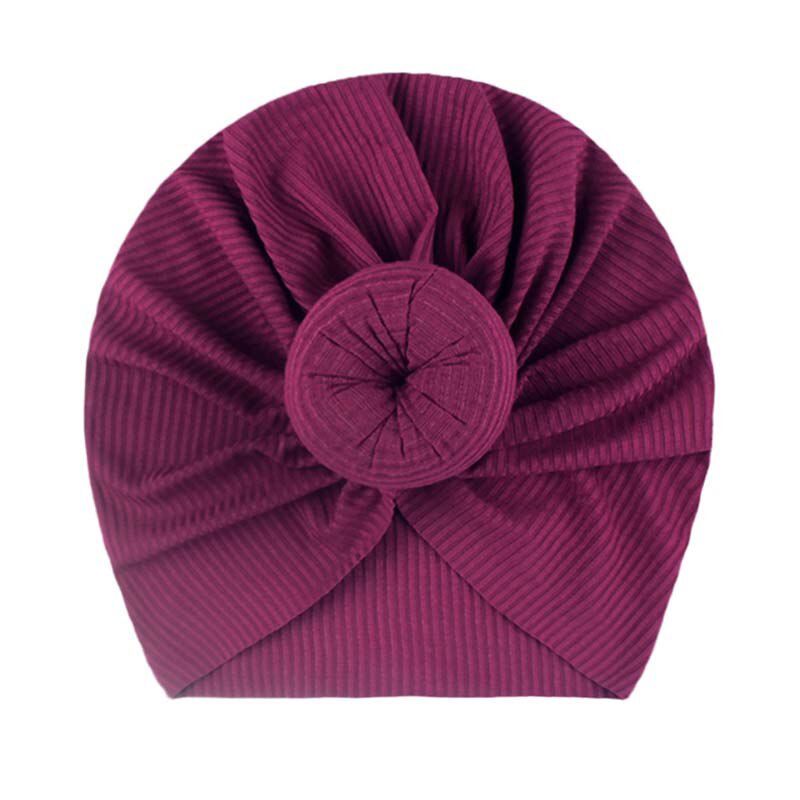 New Baby Hats Newborn Beanie Winter Cotton Bonnet Solid Color Elastic Warm Kids Cap Children Head Scarf Headwear Girl Headwrap