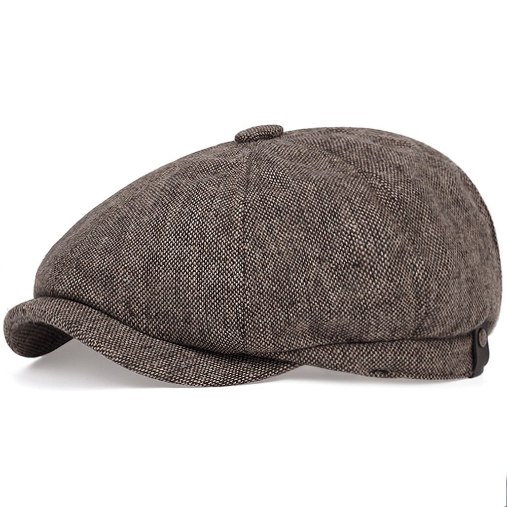 UniAutumn Winter Newsboy Caps Men And Women Warm TOctagonal Hat For Male  Hats Retro Flat Caps