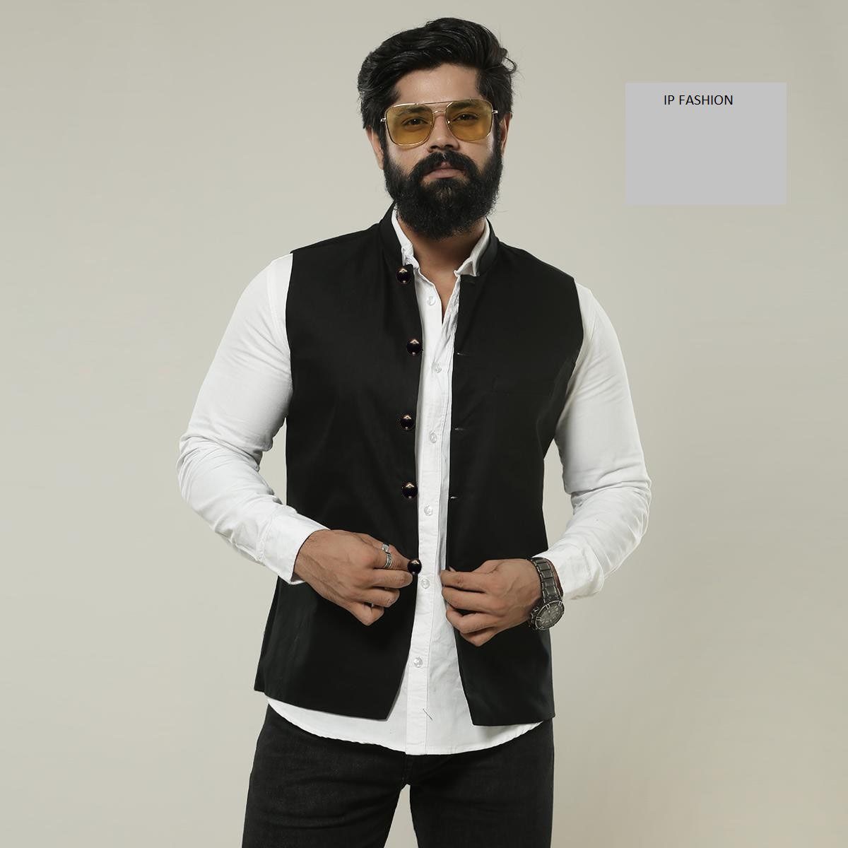 Black Waistcoat /Koty Vests For men