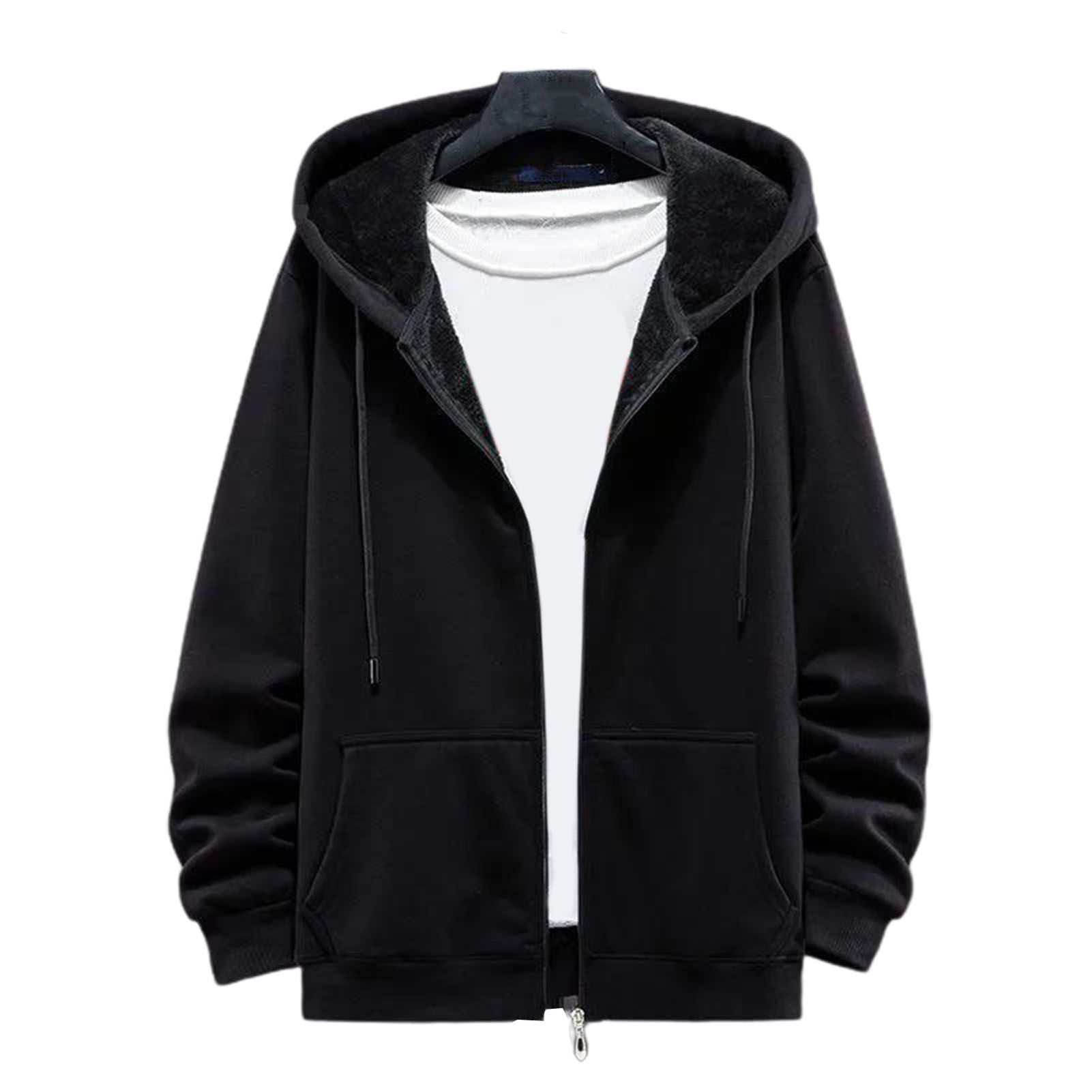 Jacket Coat Stretchy Drawstring Solid Color Casual Sweatshirt