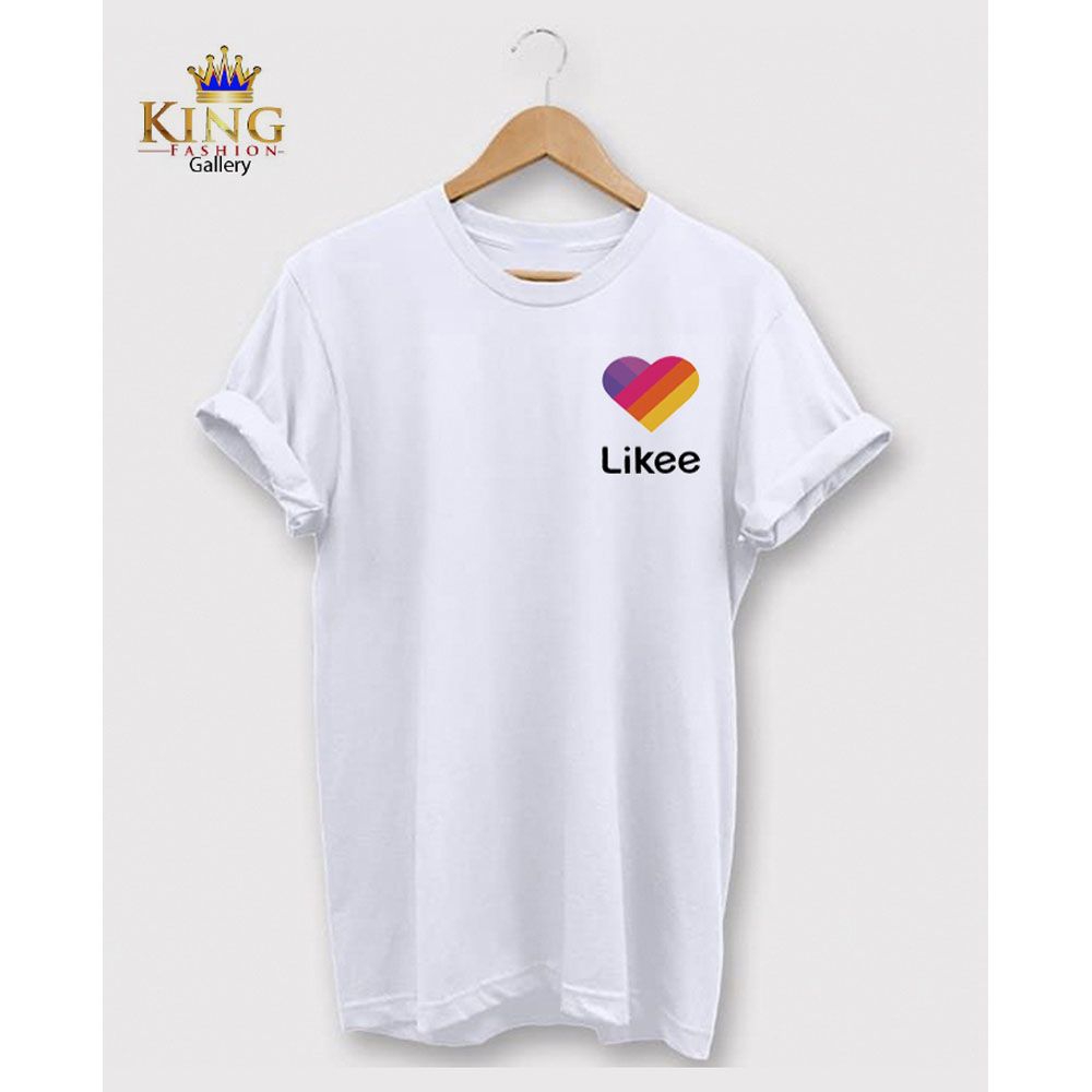Likee Half Sleeve White New Stylish T_Shirt