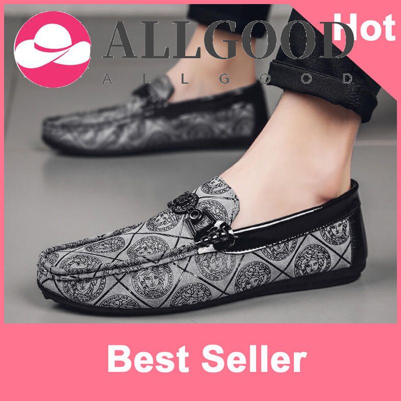 Higher QualityPrinted Flat Canvas Shoes for men New British Leisure Fashion Casual Shoes for men Lazy Shoes Loafers for men