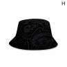 Adults Kids Vintage 3D Paisley Print Summer Outdoor Bucket Cap Fisherman Sun Hat