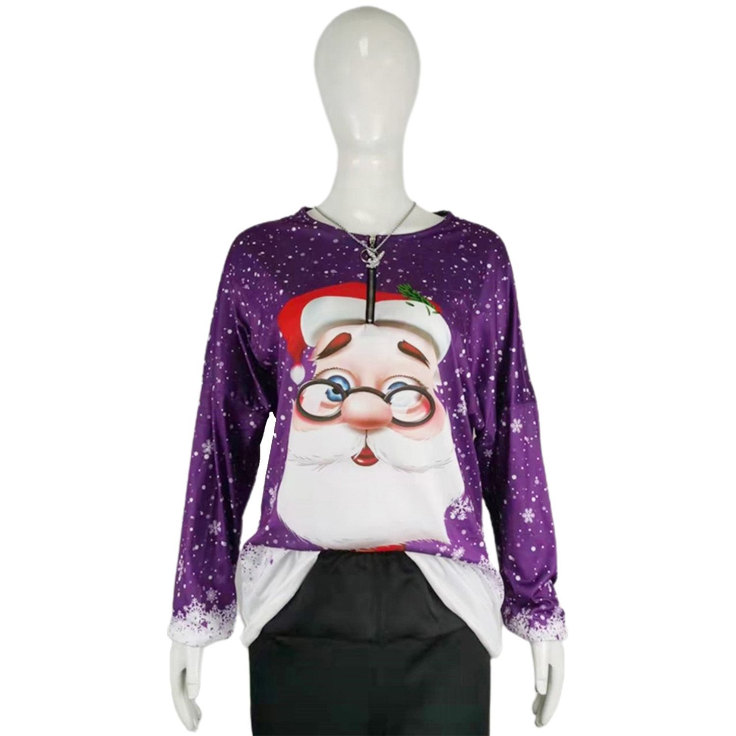 Women Blouse 3D Cutting Christ Print Lady Casual Blouse
