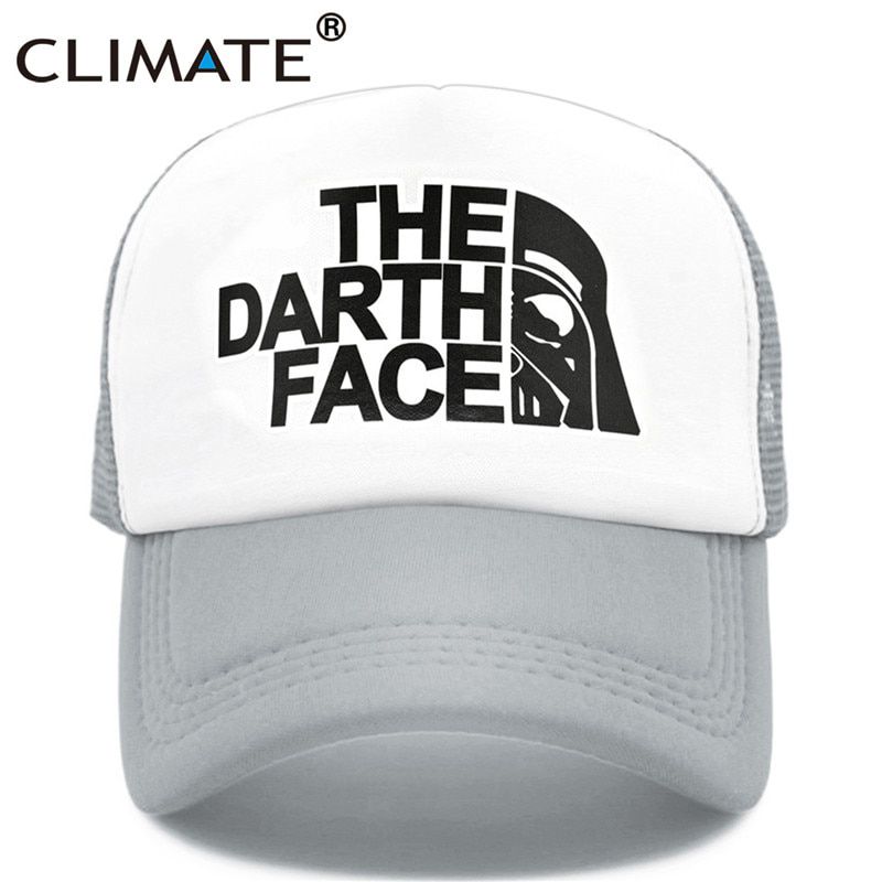 CLIMATE Darth Trucker Cap Star Darth Funny Caps Men Darth Face Hat Baseball Cap Cool Mesh Net Cap for Men