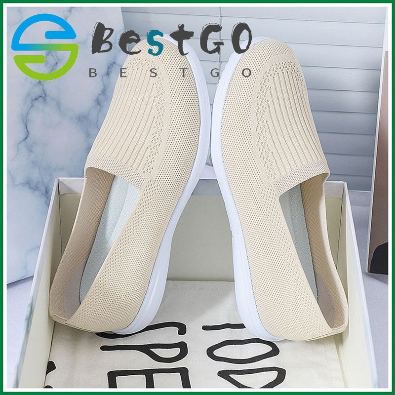 Women Canvas Sneaker Shoes Slip on Soft Bottom Flat Work Shoe Non-slip Ladies Maternity Shoes
