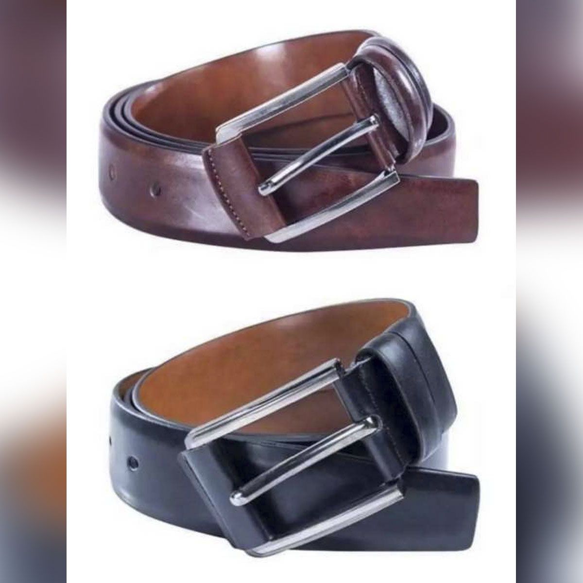 Black & Chocolate Belt Combo Offer For Men