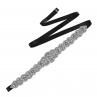 Rhinestone Bridal Sash Waist Belt with Satin Ribbon for Wedding Party Dress