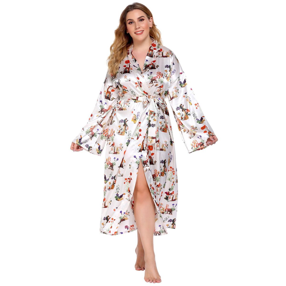Large Size 3/4 Long Sleeve 2PCS Lady Satin Pajamas Set y Lace Flower Sleep Suit Lounge Sleepwear XL-6XL Lingerie Home Clothes