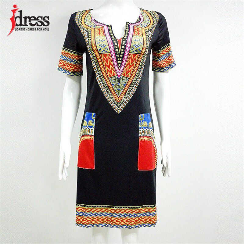 Hambelela Summer Vintage Dress Women Tunic Casual Beach Dress African Print Shirt Dress Robe Femme Plus Size Dashiki Dress