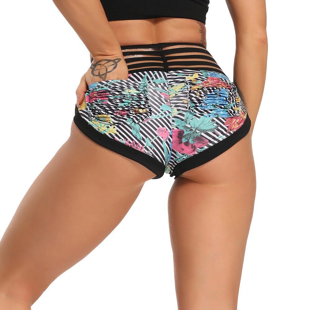se_xy Yoga Shorts Women Sports Wear Fitness Short Pants Skinny Female Push Up Gym Clothing Solid Color Elastic Breathable Flex