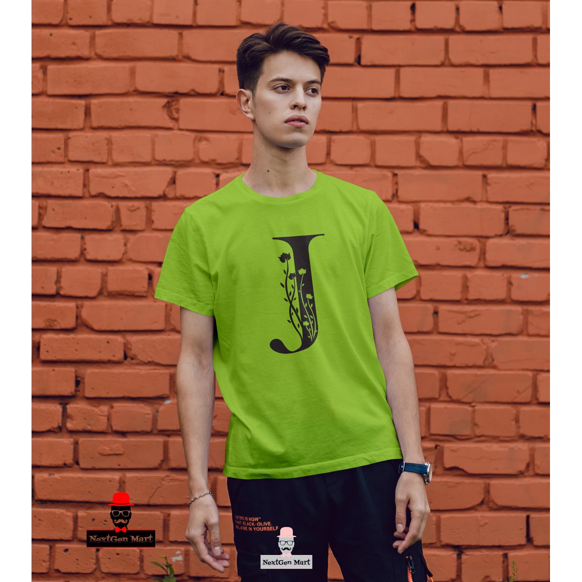 Classy English  Alphabet Half Sleeve Comfortable Tshirt