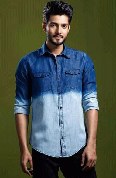 Denim Long Sleeve Casual Shirt For Men - Shirt - Shirt For Men - Shirt