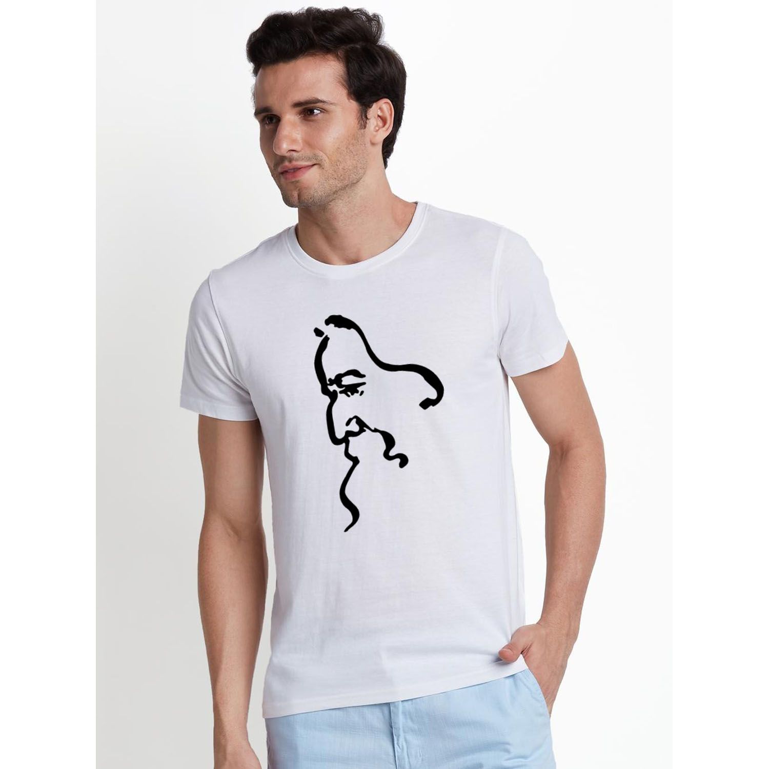ROBINDROONATH FACE DESIGN T-SHIRT FOR SUMMER COLLECTION