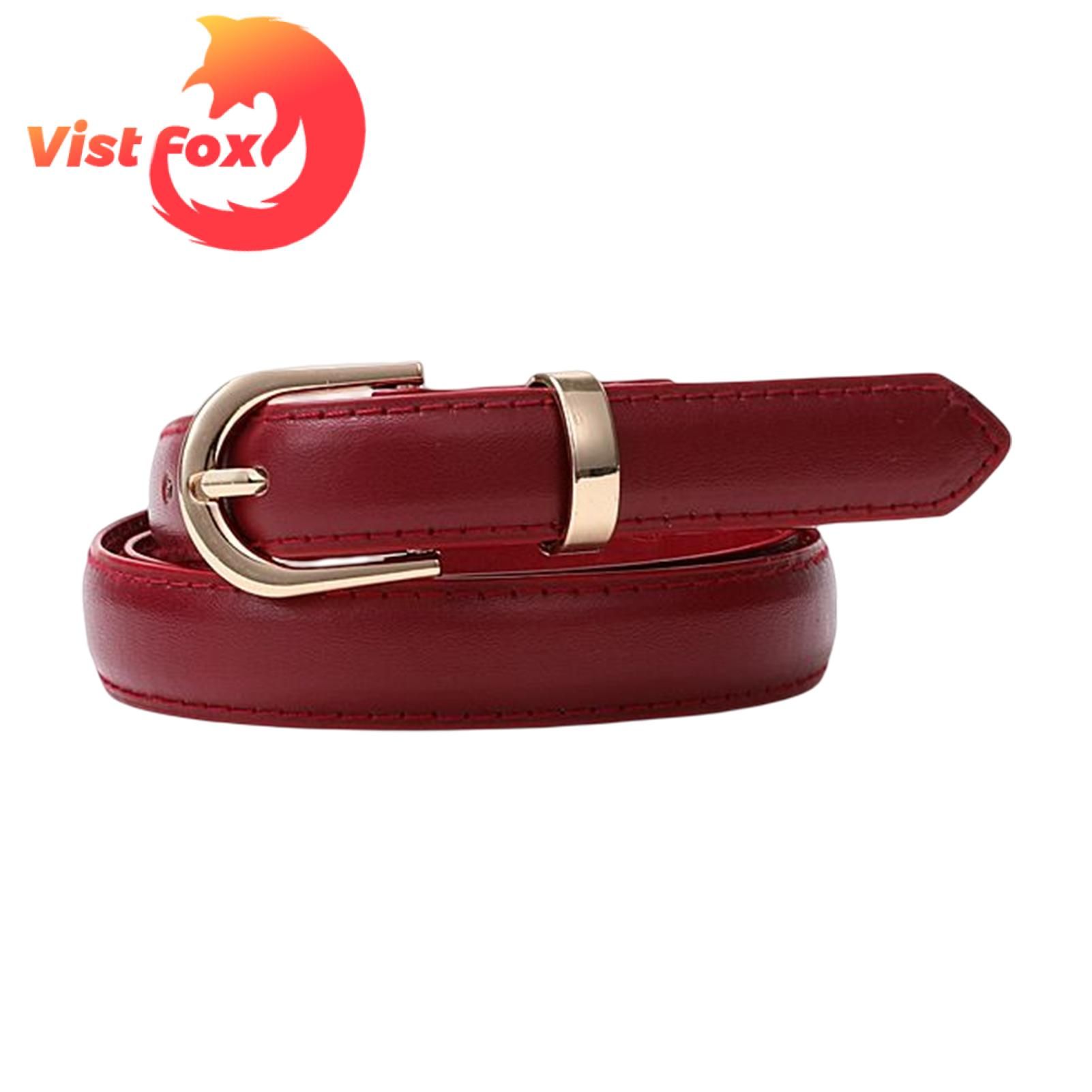 Vist Fox Women Belt Classic Faux Leather Adjustable Lady Waist Strap