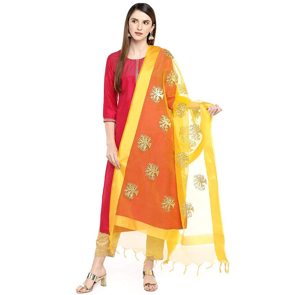 Woman's Leheria Chiffon Dupatta (Only Dupatta)