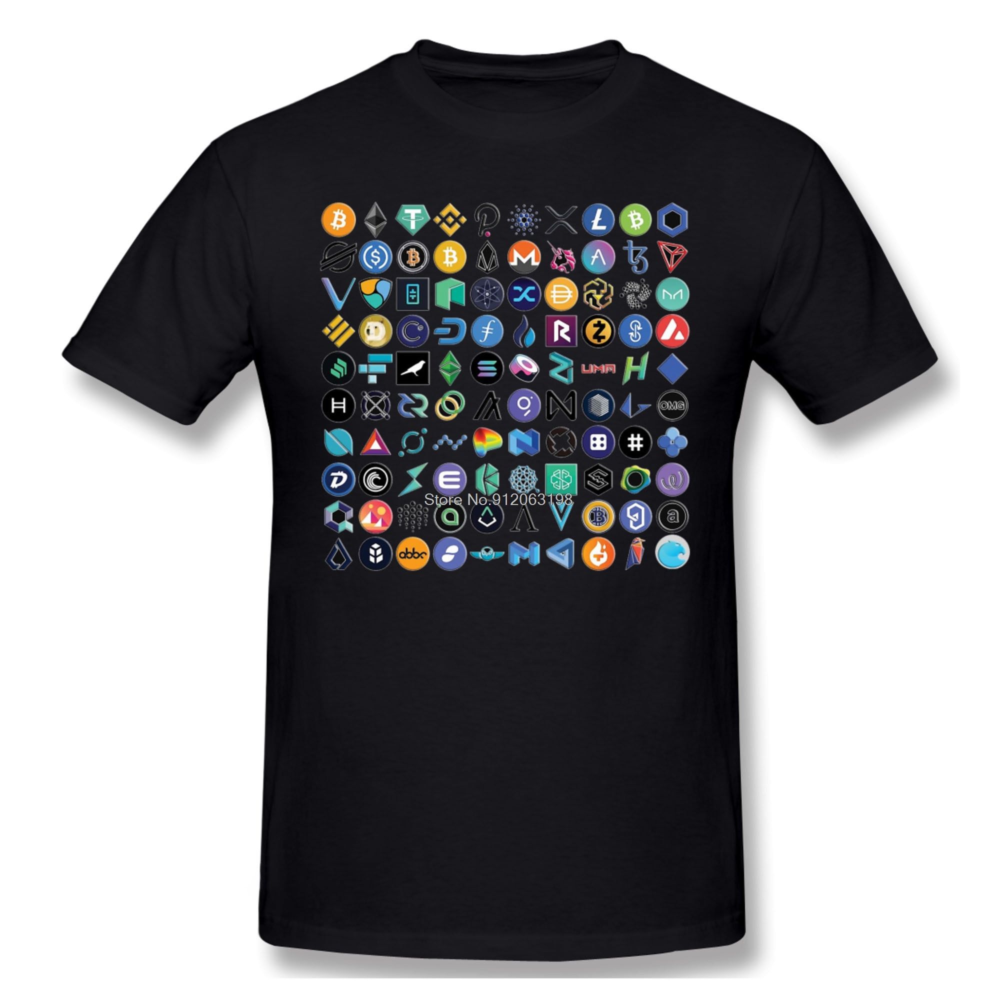 Want Crypto S 3D On Black Fashion TShirt Design Chainli  Crypto Cotton Shirts Men T-Shirt Tees Streetwear