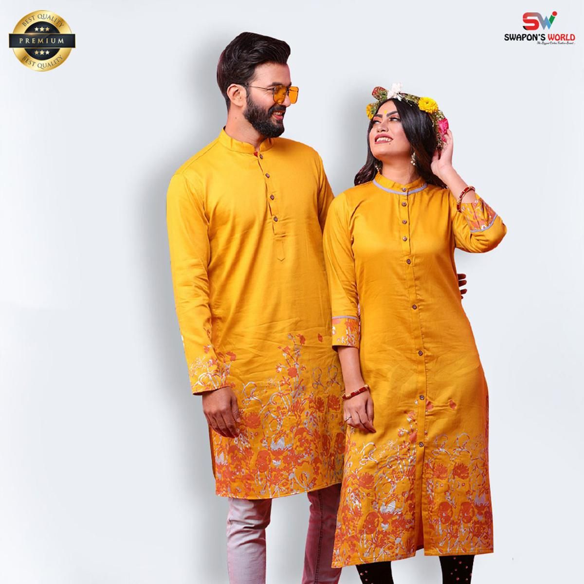 Premium Couple Panjabi & Kameez By Swapon's World - 16767P