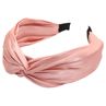 Solid Color Twist Knotted Hair Hoop Headband Women Wide Cloth Headwear Hair Wrap
