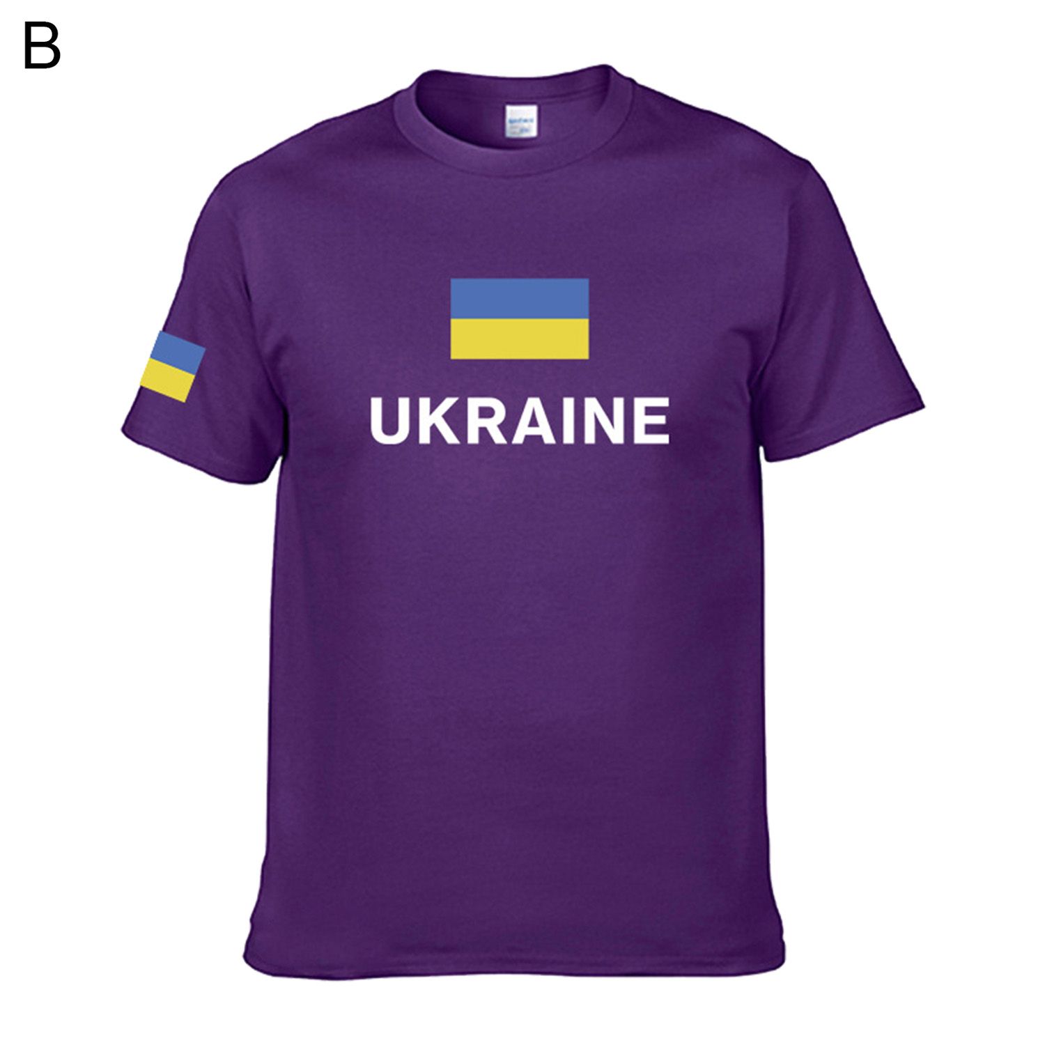Summer T Shirt Breathable Flag of Ukraine Male Pullover