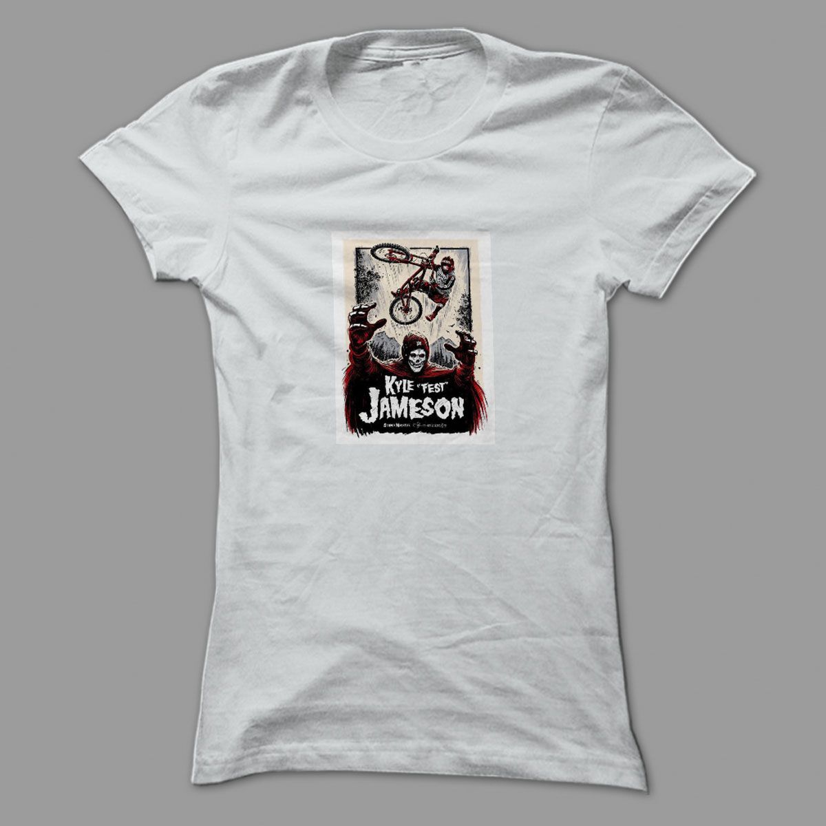 Kyle Fest Jameson White Polyester T-shirt  Taz Fashion