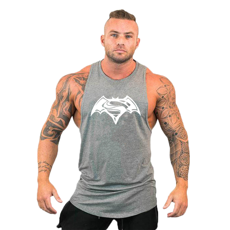 Arrivals Bodybuilding stringer tatop bat man Cotton Gym sleeveless men Fitness Vest Singlet srtswear workout tanktop