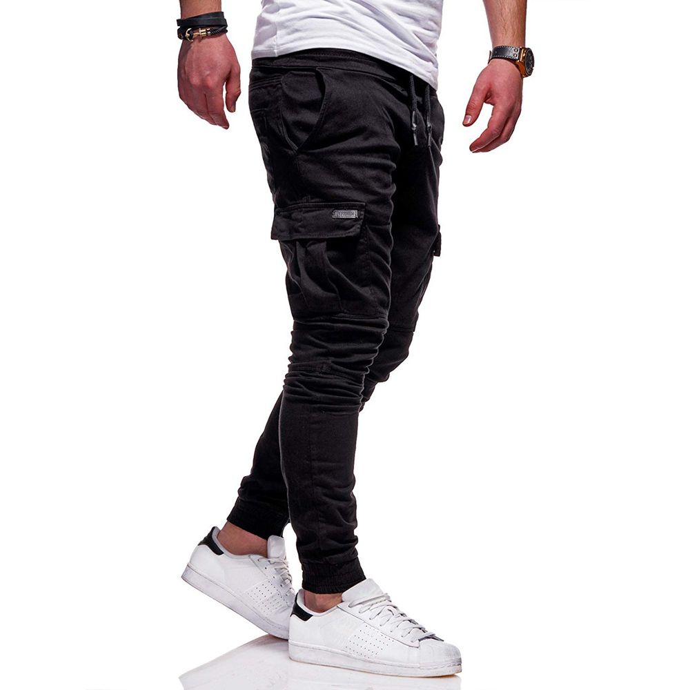 Men Pants Thin Fashion Casual Jogger Pants Streetwear Cargo Pants Men's Multi-pockets Trousers Fitness Gyms Sweatpants Mens