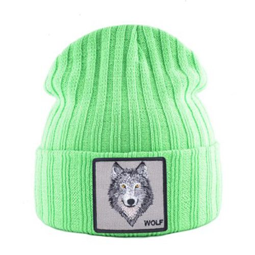 New Fashion Knitted Hats For Men Women Wolf Pattern Skullies Beanies Uni Knitting Streetwear  Hop Bonnet Caps Kp Gorras