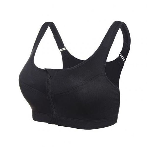 Women Zipper Push Up Sports Bra Padded Shockproof Gym Fitness Athletic Running Vest Sport Shake Underwear Fitness