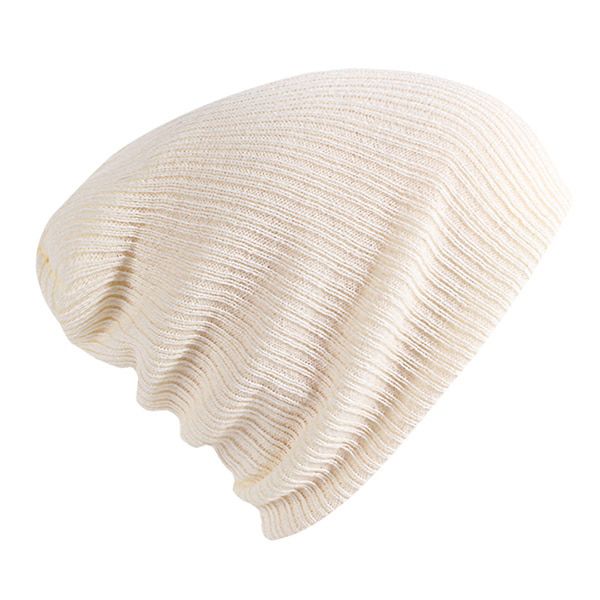 Cotton Blends Soft Beanies Men Outdoor Slouchy Warm Ski Knitted Hat Female Winter Bonnet Hip Plain Women's Cap Shipping